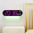 thumbnail image 6 of YOHAVEN Large Digital Wall Clock 13.7" with Date Temperature Auto DST Night Light Remote Control, RGB LED Display Alarm Clock for Bedroom Living Room Office Gym Kitchen Decor, 6 of 6