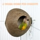 thumbnail image 4 of GOOHOCHY POPETPOP - Nido de pájaro de cáscara de coco para mascotas, nido de cría para hámster, ardilla, artesanías, delicado colgante de casa de pájaros para jardín, 4 of 7