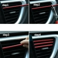 thumbnail image 4 of Furulu 10 Pcs 20cm Glossy Red PVC Car Air Conditioner Air Vent Outlet Decorative Strip, 4 of 5