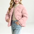 thumbnail image 5 of Xdegoge Girls Quilted Puffer Jacket Button Down Long Sleeve Lightweight Coat Winter Warm Padded Outerwear with Pockets Fall Casual Clothes for Kids Toddlers, 5 of 7