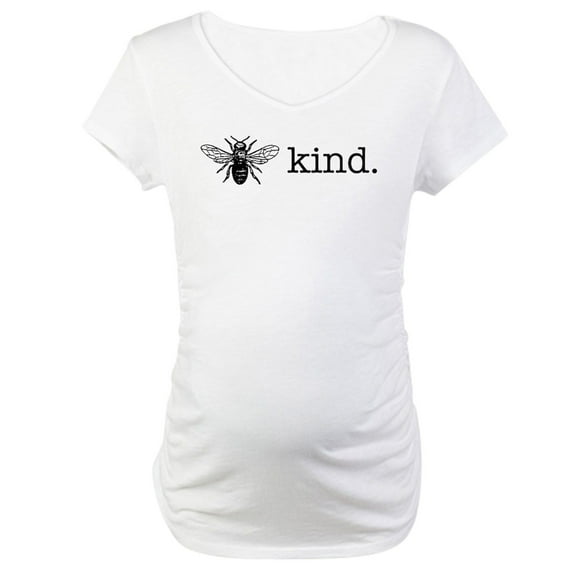 CafePress - Be Kind Maternity T Shirt - Cotton Maternity T-shirt, Cute & Funny Pregnancy Tee