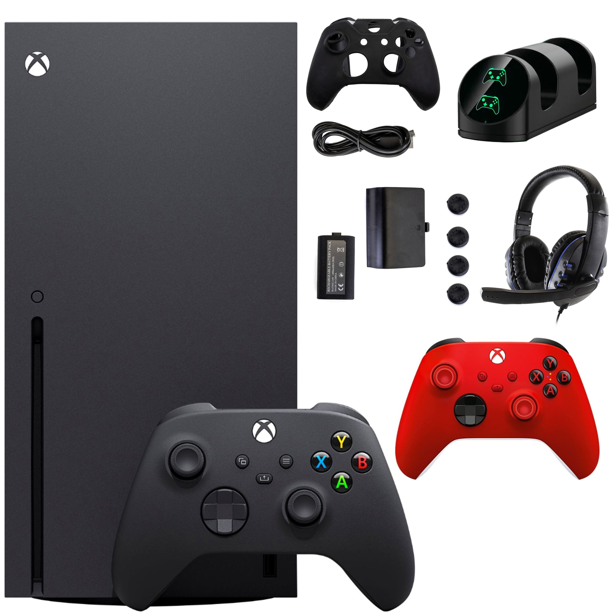Microsoft Xbox Series X 1TB Console with Extra Red Controller Accessories  Kit - Walmart.com