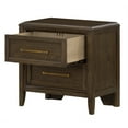 thumbnail image 3 of A-America Bryson Transitional Solid Mindi Wood Nightstand in Bronze/Gold, 3 of 8