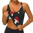 thumbnail image 3 of Fotbe Amanita Mushroom Sujetador Deportivo Largo sin Aros para Mujer con Almohadillas y Soporte Medio, Transpirable y Absorbente, Camiseta Tipo Chaleco o Tank Top-X-Large, 3 of 8