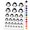 Black, variant on Occupation Customer Service Man Icon Water Resistant Temporary Tattoo Set Fake Body Art Collection - Black
