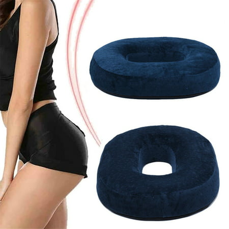 Pain Relief Donut Seat Cushion, Soft Memory Foam Ring Pillow Chair Round Seat Support for Back Tailbone, Pregnancy, (Best Seat Cushion For Low Back Pain)