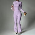thumbnail image 5 of adaychics Yoga Outfits for Womens 2 Piece Set Long Sleeve Full Zip Jacket and High Waisted Flared Gym Leggings Set for Workout, 5 of 9