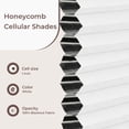 thumbnail image 6 of Allesin Top Down Bottom Up Cellular Shades,Blackout Blinds Noise Reduction,Cordless Cellular Shades Room Darkening Honeycomb Blinds,Blackout (White,27"x64"), 6 of 9