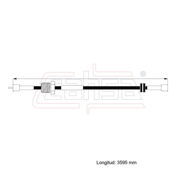 Cable Chicote Velocimetro Compatible Con Scania Omnibus R142 Diesel CAHSA Cable Chicote Acelerador