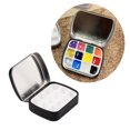 thumbnail image 2 of Travel Watercolor Paint Box with Lid 12 Well Metal Paint Storage Box Portable Watercolor Paint Mixing Tray For Artist, 2 of 8