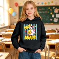 thumbnail image 4 of Halloween Hoodies for Toddler Girls Cartoon Stationery Print Long Sleeve Y2K Pullover Sweatshirts Tops Size 3-4T, 4 of 7
