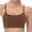 Brown, variant on wirarpa Women's Sports Bra Buttery Soft Y Back Padded Low Impact Spaghetti Thin Strap Workout Yoga Top