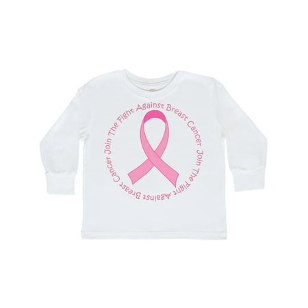 

Inktastic Fight Against Breast Cancer Gift Toddler Toddler Girl Long Sleeve T-Shirt