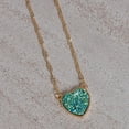 thumbnail image 6 of Humble Chic Heart Necklaces for Women - Blue Iridescent Crystal Necklace, 6 of 8