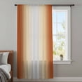 thumbnail image 4 of Burnt Orange Ombre Sheer Curtains 72 Inches Long, Modern Grey Gradient Farmhouse Art Light Filering Curtains, Breathable Simi Curtain Privacy Drapes for Living Room Bedroom Window Treatment, 4 of 9