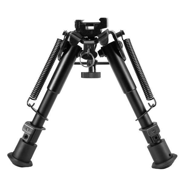 6"9" Adjustable Universal Rifle Bipod w/Swivel Stud Mount& Rail Mount Adapter