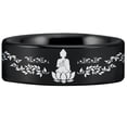 thumbnail image 4 of Buddhism Tungsten Carbide Ring, 4 of 9