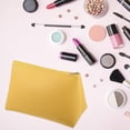thumbnail image 5 of Unique Bargains 1 Pcs Portable Makeup Bag Toiletry Bag Cosmetic Organizer for Travel Storage Bag PVC Leather Yellow, 5 of 7