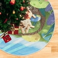 thumbnail image 5 of FMSHPON Easter Cute Rabbit Colorful Easter Eggs Xmas Christmas Tree Skirt Stand Mat for Holiday Party Decoration Indoor Outdoor 36 inches, 5 of 6