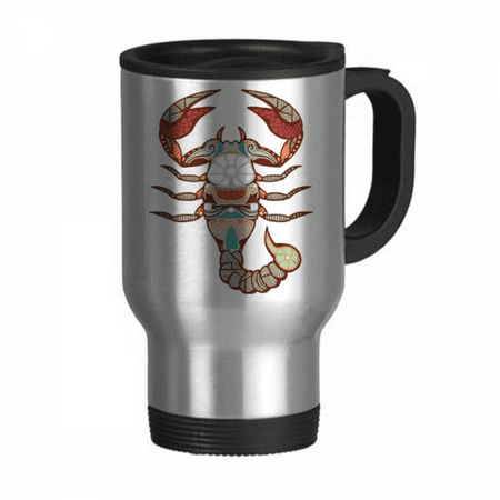 

Scorpio Constellation Zodiac Symbol Travel Mug Flip Lid Stainless Steel Cup Car Tumbler Thermos