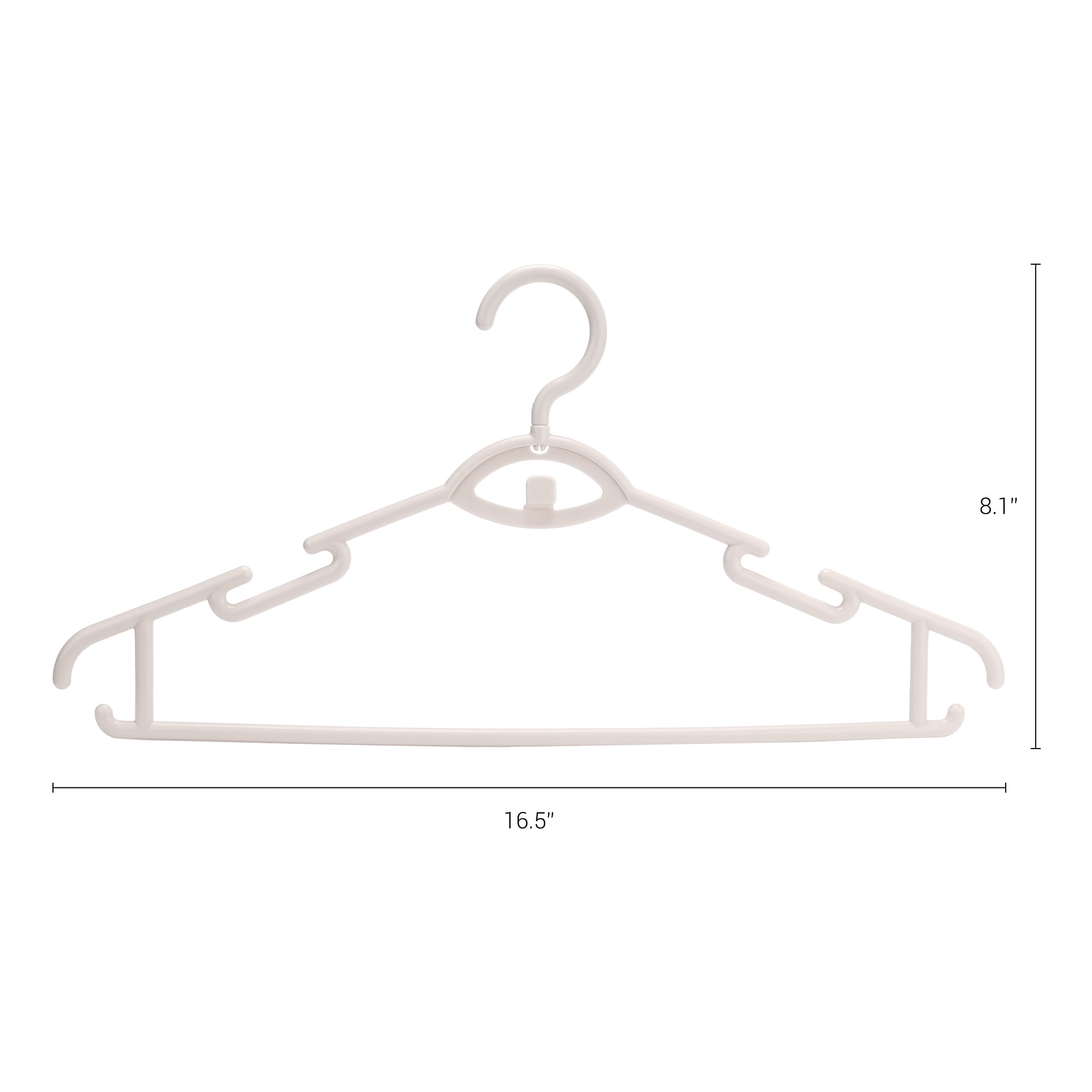 Unique Bargains Plastic Non-Slip Hangers Space Saving Clothes Hangers 30 Packs Khaki