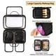 thumbnail image 3 of Neceser de viaje OCHEAL de maquillaje transparente de doble capa, negro, 3 of 9