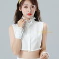 thumbnail image 3 of LoudSung Fake Collar Detachable Half Shirt Blouse False Sleeves Wrist Cuffs Set Elegant Ruffle Design for Women Girls, 3 of 7