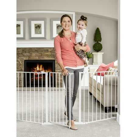 Regalo 76 Inch Super Wide Baby Gate, 3-Panel Baby Safety Gate, Configurable, Age Group 6 to 24 Months