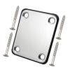 Peggybuy Electric Guitar Rectangle Joint Reinforcement Neck Plate (Silver)
