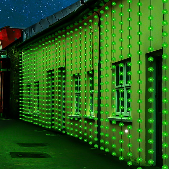 LSLJS St.Patrick's Day Curtain Lights, USB Plug, 8 Patterns Of St.Patrick's Day String Lights with Remote Control for Bedroom, Indoor, Outdoor, Wedding, Party, Fireworks Lights