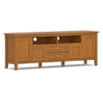 thumbnail image 4 of Simpli Home Simpli Home Warm Shaker 72 inch Wide Solid Wood Transitional TV Stand in Light Golden Brown For TVs up to 80 inches, 4 of 8