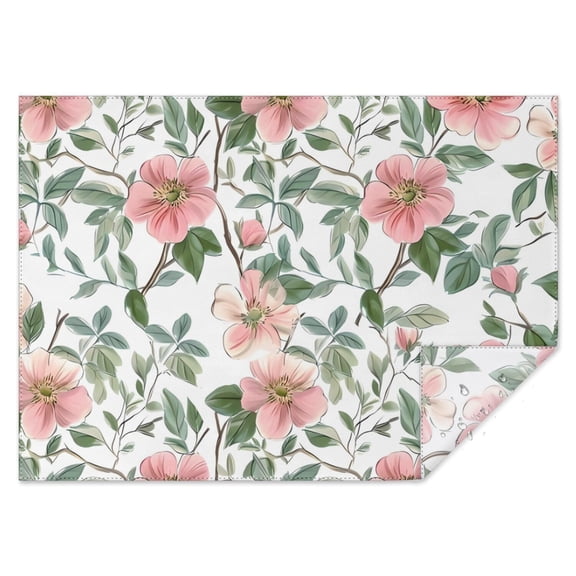 Pioneer Flower Floral Print Pattern Rectangle Tablecloth 60"x84",Waterproof Polyester Rectangle Table Cloth, Wipeable Spillproof Polyester Tablecloth for Dining, Camping, Indoor and Outdoor