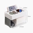 thumbnail image 2 of Caja de almacenamiento de toallitas - Dispensador de toallitas desechables - Soporte montado en la pared para papel higiénico y toallitas desechables, 2 of 6