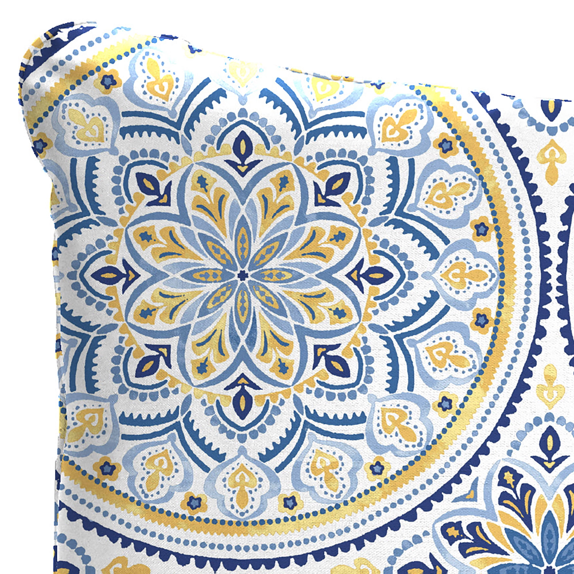 Jordan Manufacturing 21" x 24" Castille Multicolor Medallion Rectangular Outdoor Deep Seat Chair Back Cushion with Welt (2 Pack)