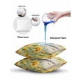 thumbnail image 6 of Outdoor Pillows Waterproof, Summer Sunflower Throw Pillows with Inserts Included, Vintage Floral Botanical Bee Country Indoor Outdoor Decorative Lumbar Pillow for Bed/Couch/Patio 16"x16", 1Pcs, 6 of 8