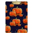 thumbnail image 2 of FMSHPON Halloween Watercolor Vibrant Jack o Lantern Clipboard Hardboard Wood Nursing Clip Board and Pull for Standard A4 Letter 13x9 inches, 2 of 5