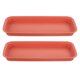 thumbnail image 2 of ColoMX Maceta Rectangular de 2 uds., bandeja de plástico para macetas, bandeja para plantas, platillo, bandeja de plástico reutilizable para bonsái, platillo para macetas, 2 of 7