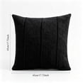 thumbnail image 3 of Throw Pillow Covers 18 x 18, Set of 2 - Fall Decorative Soft Corduroy Striped Boho Pillow Covers, Cushion Pillow Cases for Farmhouse Decor, Couch, Easter, Bed Living Room, Black, 2 Pack, 3 of 9