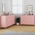 thumbnail image 5 of EastVita Pink 8-Drawer Dresser for Bedroom & Closet Tall Chest with Soft-Close Glides, Anti-Tip Kit | 36.2" H Space Saving Storage Organizer​, 5 of 8