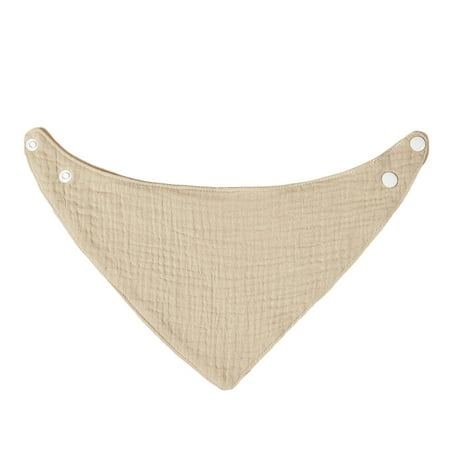 

Ganfancp Cotton Muslin Bandana Drooling Bibs for Baby Boys & Girls - Adjustable Solid Colors Multi-Use Deals