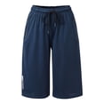 thumbnail image 4 of XIAONU Women's Quick Dry Athletic Capri Shorts Zipper-Pocket Workout Gym Knee-Length Pants, 4 of 8