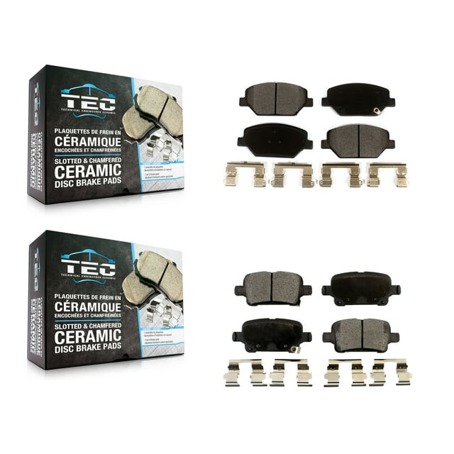 TEC Front Rear Ceramic Brake Pads Kit for Car Chevrolet Equinox GMC Terrain Buick LaCrosse Regal Sportback TourX KTC-100539