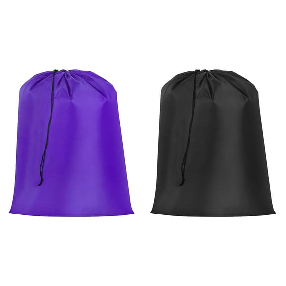 Laundry Bag with Drawstring Closure, 27"x22" Dirty Clothes Bag with Handle Washable Laundry Hamper for Travel Camping Purple