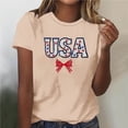 thumbnail image 6 of Hilenly 4th of July Outfits for Women USA Patriotic Shirts Short Sleeve Summer Tops Graphic Tee, 6 of 6
