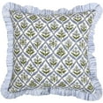 thumbnail image 7 of SUSIELADY Modern Farmhouse Pillow Covers Decorative Cotton Throw Pillow Covers Set of 2 18x18 Inch with Ruffle for Couch Sofa Bed Living Room Home Decor, Light Steel Blue, 7 of 7