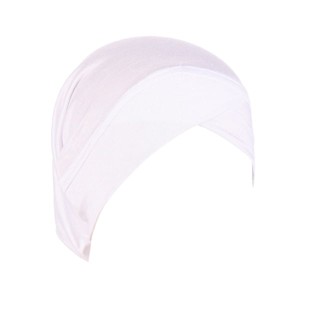 XASZHN Turban Musulman Décontracté pour Femmes, Bonnet, Couvre-Chef, Léger, Blanc_002 Taille Unique