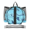 thumbnail image 1 of tredstone Waterproof Basketball Bag Backpack with Mesh Pockets for Football and Volleyball gray blue 28CM 1Set, 1 of 6