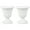 White, variant on Costway 18 inch Tall Vintage Planters Set of 2 with Pedestal Base & Pre-marked Drain Hole Bronze