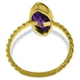 thumbnail image 3 of Galaxy Gold 14K Solid Yellow Gold Cable Band Ring with Natural Marquise Purple Amethyst, Size 7.0, 5.5-11 Sizes, February Birthstone, Symbol of Serenity, 3 of 4