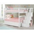 thumbnail image 6 of Columbia Staircase Bunk Bed Full over Full with Full Size Urban Trundle Bed in White, 6 of 6